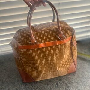Orla Kiely Brown and Tan Tote Bag